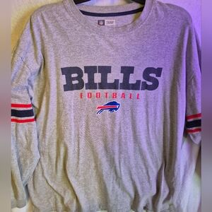 Buffalo Bills Long Sleeve 3XL Gray TEE Shirt, NFL